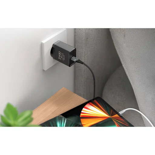 1-portos USB-C Fali Töltő (30W) Fekete - 5