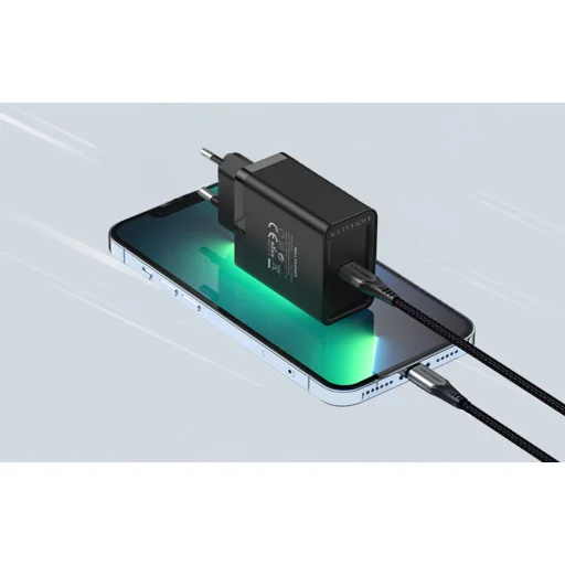 1-portos USB-C Fali Töltő (30W) Fekete - 6