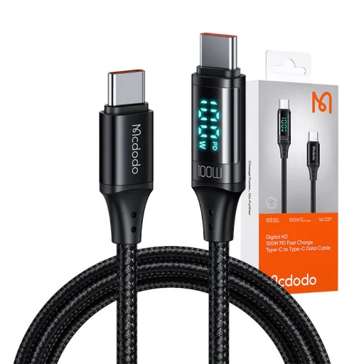 Mcdodo CA-1100 USB-C - USB-C kábel, 100W, 1,2m (fekete) - 4
