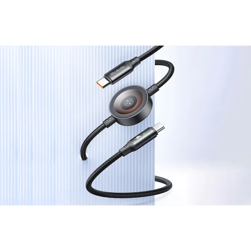 Mcdodo CA-2580 2-az-1-ben USB-C kábel + Apple Watch töltő, 60W, 1,5m - 5