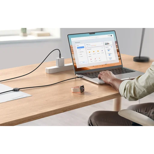 Mcdodo CA-2580 2-az-1-ben USB-C kábel + Apple Watch töltő, 60W, 1,5m - 9