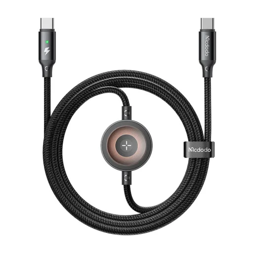 Mcdodo CA-2580 2-az-1-ben USB-C kábel + Apple Watch töltő, 60W, 1,5m - 1