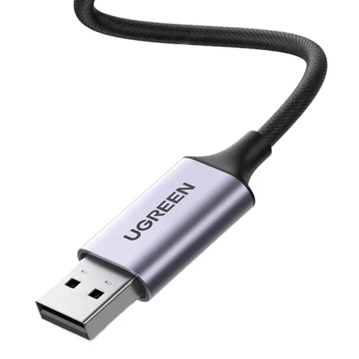 UGREEN CM477 Audió adapter, USB 3,5 mm-es mini jack 3,5 mm-es AUX csatlakozó (szürke) - 4