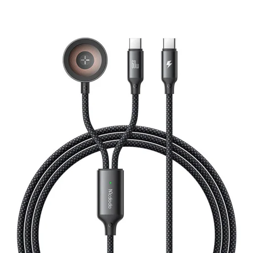 Mcdodo CA-2200 2 az 1-ben USB-C kábel + Apple Watch töltő, 60W, 1.2m - 1