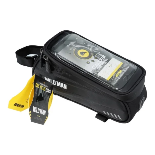 WILDMAN kerékpár vázra szerelhető utazótáska cipzárral ES3 1L (4"-7") fekete - 5