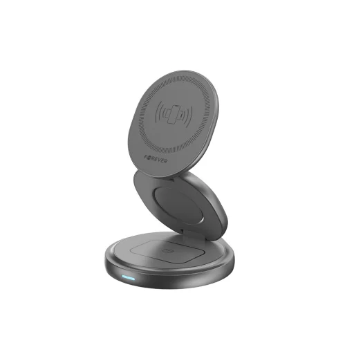 Forever MAWC-200 mágneses vezeték nélküli töltő 15W szürke 3in1 - 1