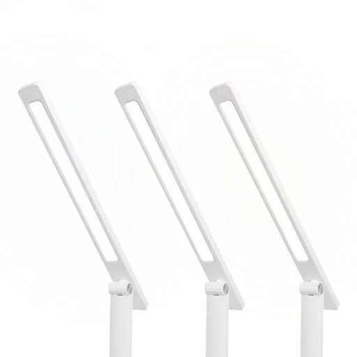 LED Íróasztali Lámpa 10W, 3000/4500/6000K, indukciós töltés, érintésvezérlés, fényerőszabályzó, fehér, LTC - 1