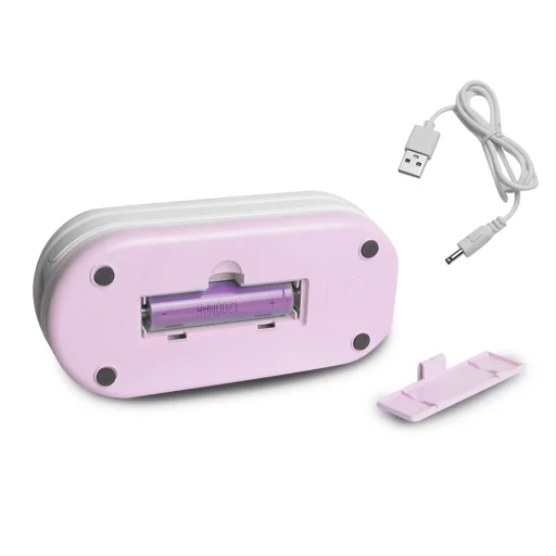 Összecsukható LED asztali lámpa 10W, 3000/4500/6000K, 1200mAh, rózsaszín, LTC - 5