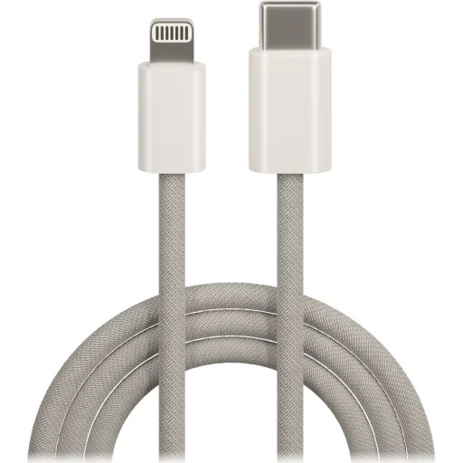 Maxlife MXUC-06 kábel USB-C - Lightning 1,0 m 20W szürke nylon - 1