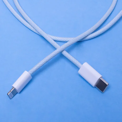Maxlife MXUC-06 kábel USB-C - Lightning 1,0 m 20W kék nylon - 3
