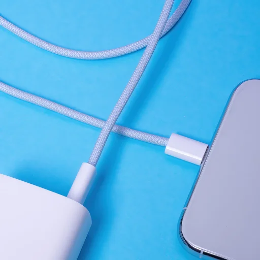Maxlife MXUC-06 kábel USB-C - Lightning 1,0 m 20W kék nylon - 7