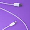 Maxlife MXUC-06 kábel USB-C - Lightning 1,0 m 20W ibolya nylon thumbnail