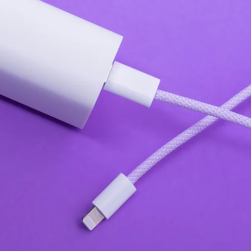 Maxlife MXUC-06 kábel USB-C - Lightning 1,0 m 20W ibolya nylon - 6