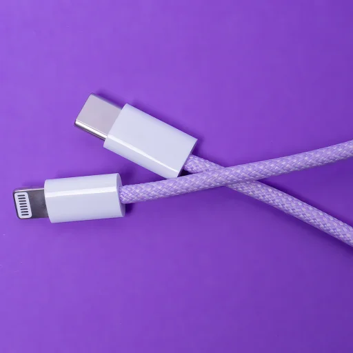 Maxlife MXUC-06 kábel USB-C - Lightning 1,0 m 20W ibolya nylon - 7