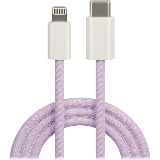 Maxlife MXUC-06 kábel USB-C - Lightning 1,0 m 20W ibolya nylon - 1