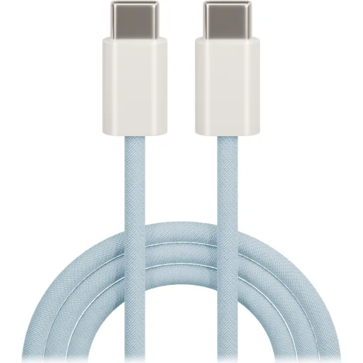 Maxlife MXUC-06 kábel USB-C - USB-C 1,0 m 20W kék nylon - 1