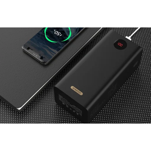 Romoss PEA60 Powerbank, 60000mAh, QC + PD, 22.5W (fekete) - 4
