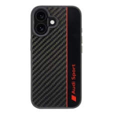  iPhone 16 Audi Carbon Fiber Stripe Eredeti fekete tok (AUS-TPUPCIP16-R8/D1-BK)