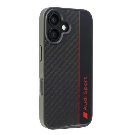  iPhone 16 Audi Carbon Fiber Stripe Eredeti fekete tok (AUS-TPUPCIP16-R8/D1-BK) - 2