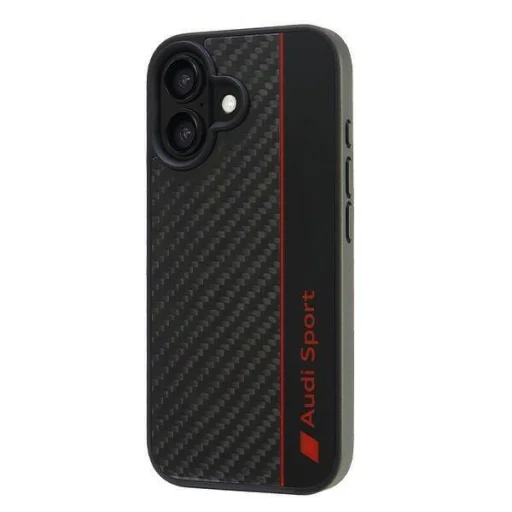  iPhone 16 Audi Carbon Fiber Stripe Eredeti fekete tok (AUS-TPUPCIP16-R8/D1-BK) - 3