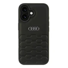  IPHONE 16 Fekete Eredeti Audi szintetikus bőr tok (AU-TPUPCIP16-GT/D2-BK)