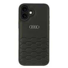  iPhone 16 Plus Fekete Eredeti Audi szintetikus bőr tok (AU-TPUPCIP16M-GT/D2-BK)