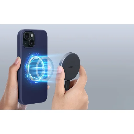 Aukey PC-GJ10B tok iPhone 15 Plus-ra (vihar kék) - 3