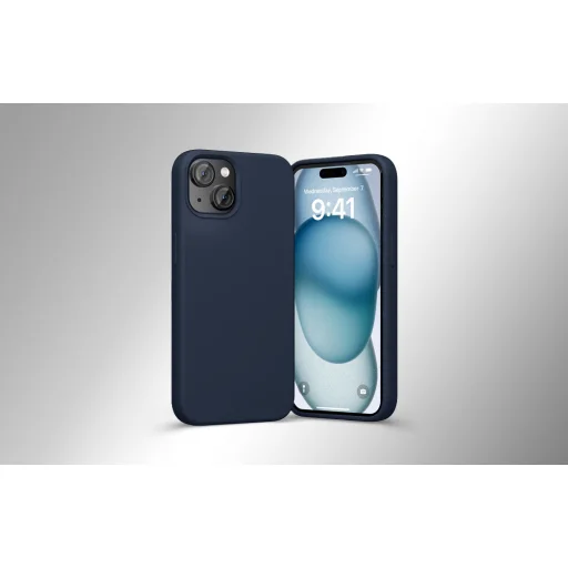 Szilikon tok Vention KUFL0-20 iPhone 15 Plus-hoz (kék) tok - 3