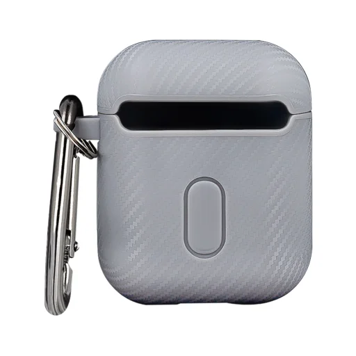 Szénszálas tok AirPods 4-hez ANC-vel szürke - 2