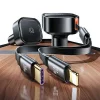 30W Autós Töltő Behúzható Kábellel USB-C + Lightning PD Gyors Töltés USAMS C41 CC219CC01 (US-CC219) fekete thumbnail