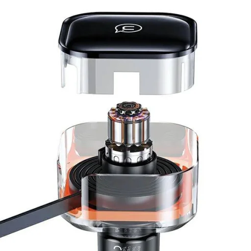 30W Autós Töltő Behúzható Kábellel USB-C + Lightning PD Gyors Töltés USAMS C41 CC219CC01 (US-CC219) fekete - 5