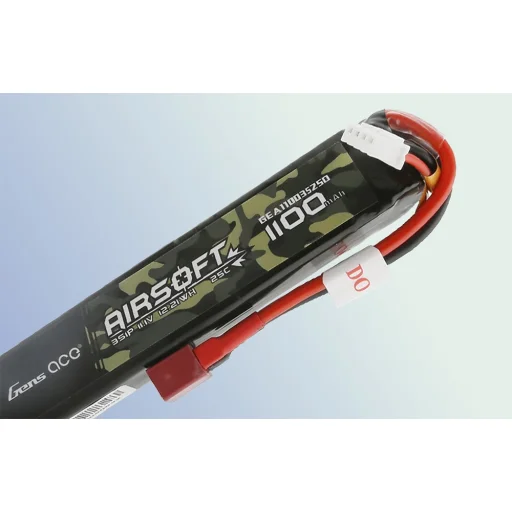 Gens ace 25C 1100mAh 3S1P 11.1V Airsoft pisztoly Lipo akkumulátor T-csatlakozóval - 2