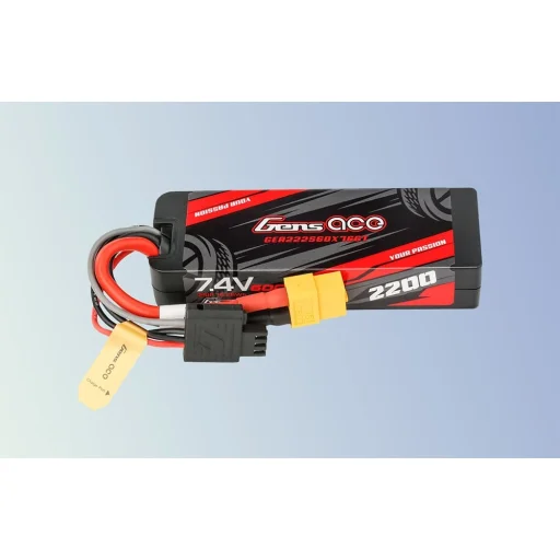 Gens ace G-Tech 2200mAh 7,4V 2S1P 60C GRP-76 keményházas Lipo akkumulátor XT60 csatlakozóval - 6