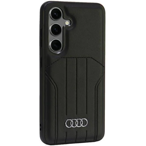  SAMSUNG GALAXY S24 fekete Audi szintetikus bőr MagSafe keménytok (szintetikus) Eredeti tok - 3