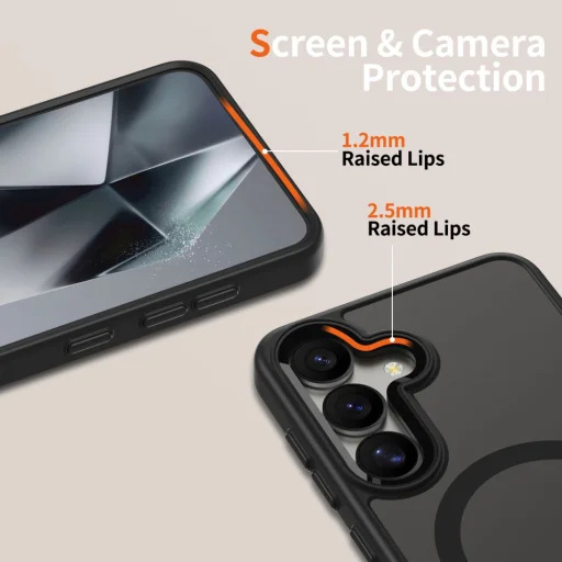 Tech-protect Magmat Magsafe Galaxy S25 Fekete/Átlátszó tok - 3