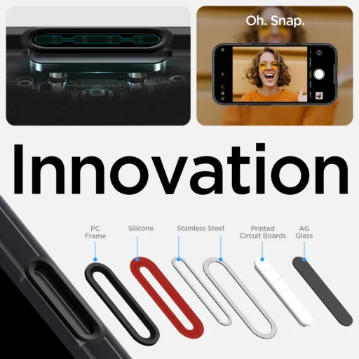  iPhone 16 Fagyos Fekete Spigen Ultra Hibrid „T” Mag Magsafe tok - 11