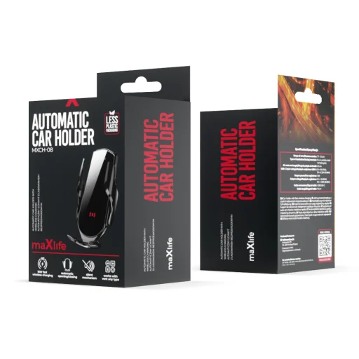 Maxlife autós tartó légkondicionálóhoz MXCH-08 automatikus vezeték nélküli töltéssel fekete 15W - 7