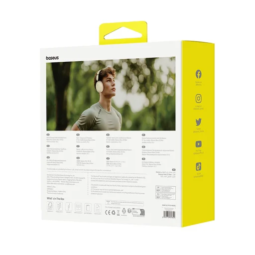 Baseus Bass 35 Max Vezeték nélküli Fejhallgató Csillogó Fehér - 15