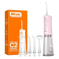 Vízes fogtisztító készlettel Bitvae C2 (rózsaszín)