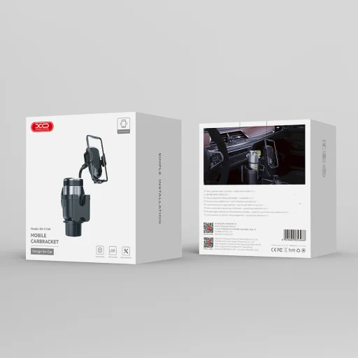 XO C140 autós tartó fekete a pohártartóba - 4