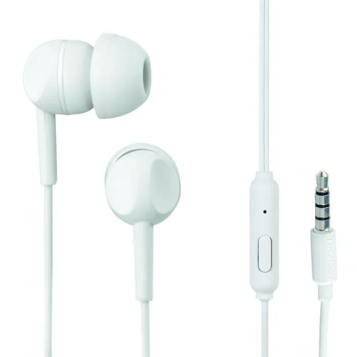 Hama EAR3005W 3.5 mm jack vezetékes fülhallgató mikrofonnal fehér - 1