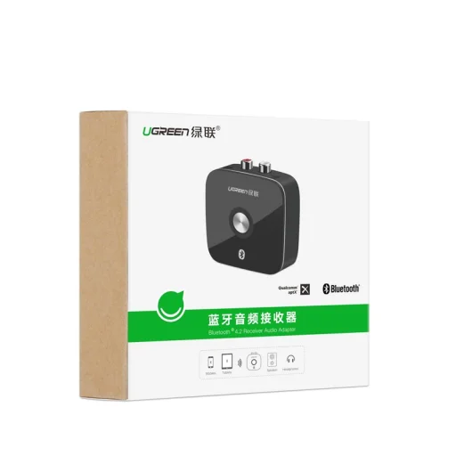 Ugreen 2RCA / 3.5mm mini jack Bluetooth 4.2 vevőegység fekete (40759) - 18
