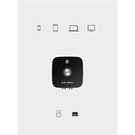 Ugreen 2RCA / 3.5mm mini jack Bluetooth 4.2 vevőegység fekete (40759) - 8