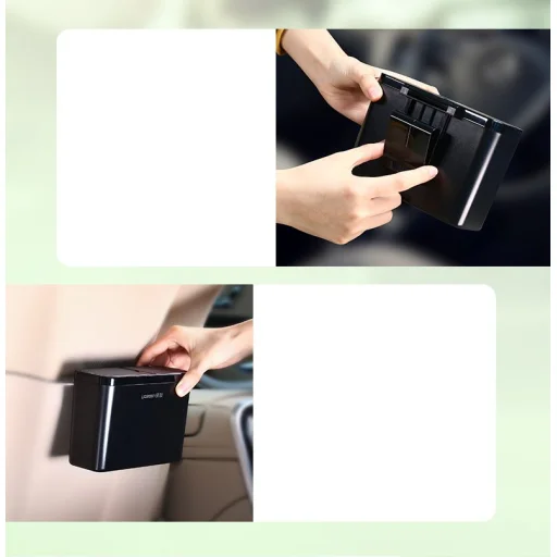 Ugreen autós szemetes tároló fekete (30399) - 9