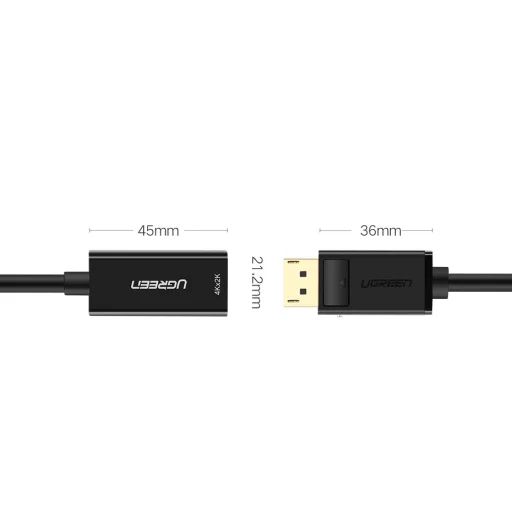 Ugreen HDMI - DisplayPort átalakító adapter 4K 30Hz 12 bit fekete (40363) - 11