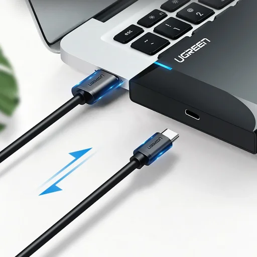 Ugreen HDD SSD 2,5'' SATA USB 3.2 Gen 1 (5 Gbps) micro USB SuperSpeed külső ház + kábel (60734) - 4