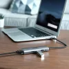 Ugreen multifunkciós HUB 3x USB 3.2 Gen 1 (SuperSpeed USB 5 Gbps) / RJ45 Ethernet 1000 Mbps Gigabit szürke (60812 CM266) thumbnail