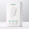 Ugreen univerzális hálózati gyorstöltő USB Type-C aljzattal 45 W PD Power Delivery fehér (60464) thumbnail