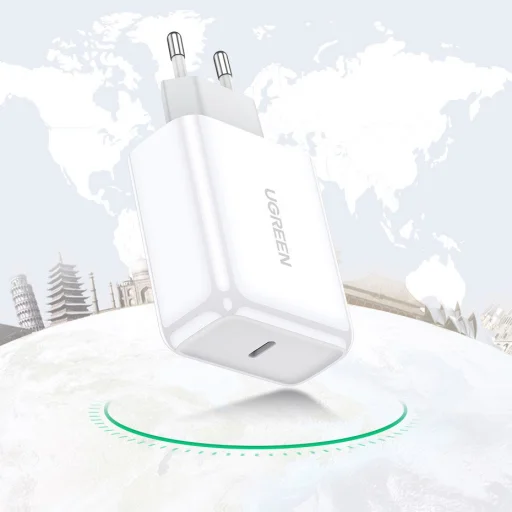 Ugreen univerzális hálózati gyorstöltő USB Type-C aljzattal 45 W PD Power Delivery fehér (60464) - 11
