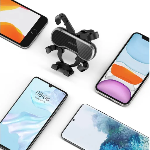 Ugreen Inuverzális szellőzőre rögzíthető autós Gravity telefon tartó fekete (80871) - 6